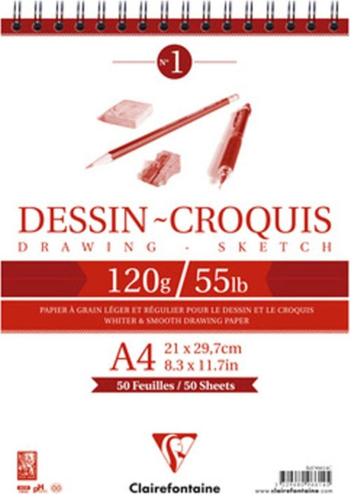 Dessin Croquis A4 50 Sayfa Üsten Spiralli Çizim Blok Bw96614