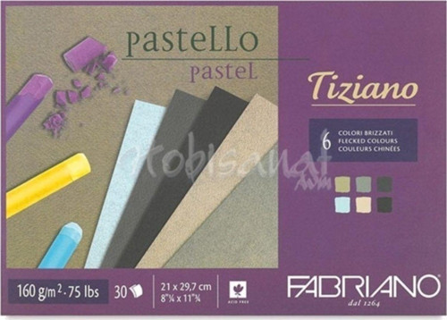 Tiziano Pastel Blok 6 Brizzati Colours 160g 30 Sayfa A3