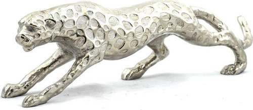 Gerçek Bronz Leopar Figür Ev Ofis Masa Obje 49 Cm