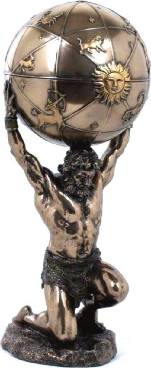 Kapaklı Dünya Büyük Boy Atlas Figürü 35 cm