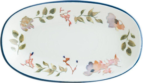 12'li Ilkbahar Gourmet Oval Kayık Tabak 19 x 11 Cm