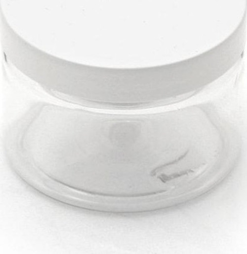 100 Adet - 150Ml - Sert Plastik Şeffaf Kavanoz Beyaz Kapaklı