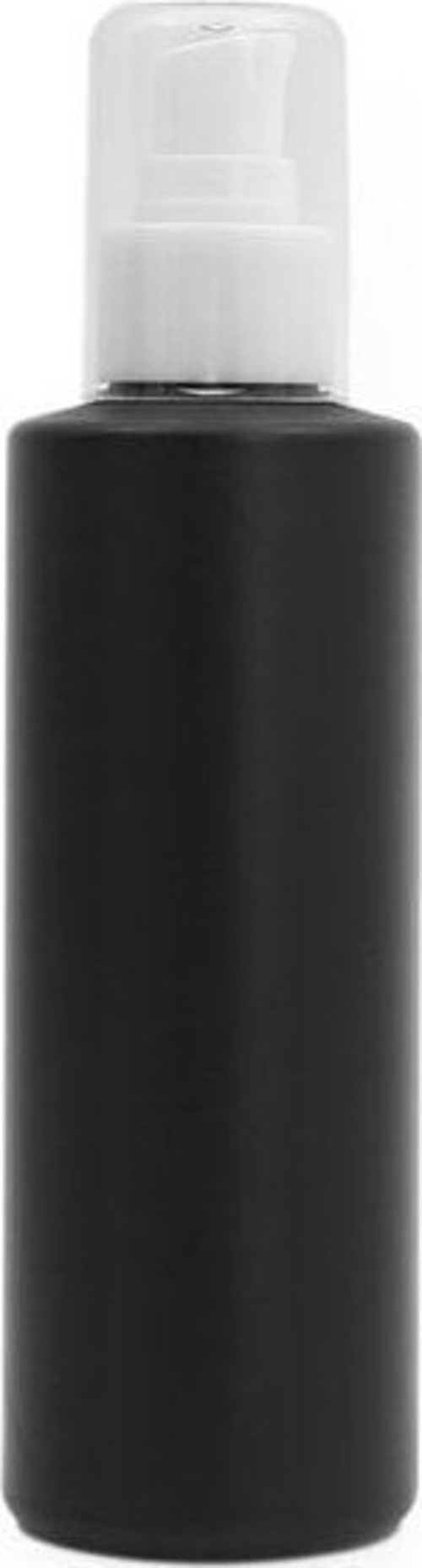 100 Adet - 200Ml Plastik Siyah Boş Şişe, Beyaz Losyon Serum Pompalı