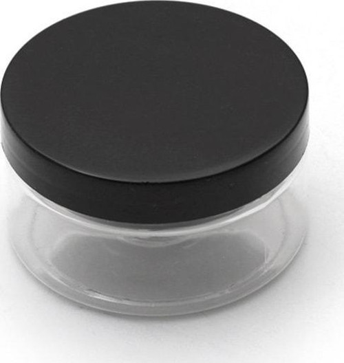100 Adet - 100Ml - Sert Plastik Şeffaf Kavanoz Siyah Kapaklı