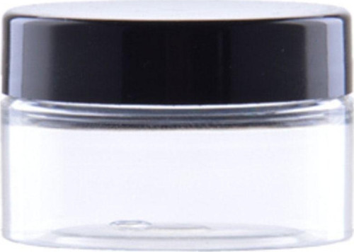 100 Adet - 50Ml Boş Pet Kavanoz, Şeffaf Plastik Kutu Siyah Kapaklı
