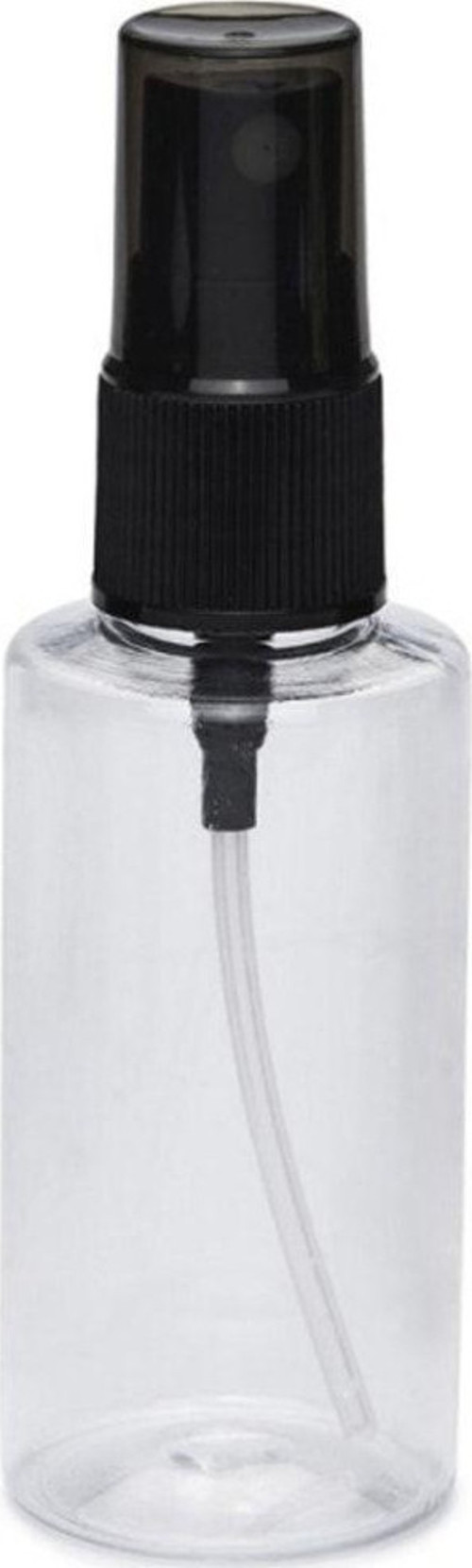 100 Adet - 50Ml Boş Yuvarlak Şeffaf Pet Şişe, Plastik Sprey Şişe