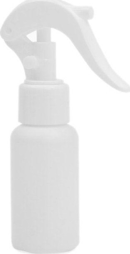 100 Adet - 50Ml Plastik Beyaz Boş Şişe, Beyaz Mini Triger Sprey Aparatlı