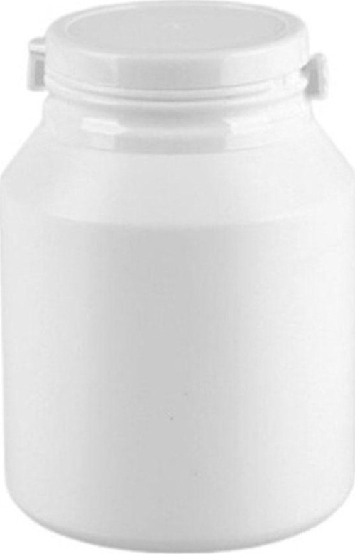 100 Adet - 85Ml Yırtma Kapaklı Plastik Boş Kutu - Beyaz Şişe Kap - Snap Kapaklı