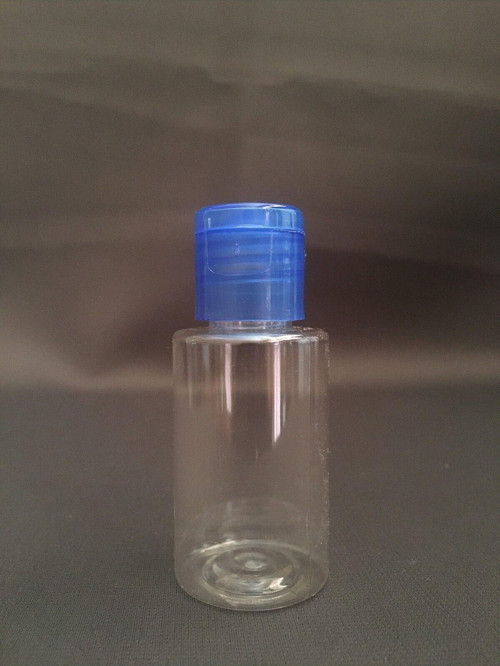 25 Adet 30 Ml Fliptop Kapaklı Om80 Mavi Kapaklı Dezenfektan Kolonya Boş Plastik Şişesi - 30 Ml
