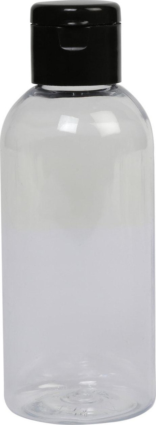 100 Ml - Siyah - Fliptop Kapaklı -Dezanfektan - Kolonya - Likit - 10 Adet