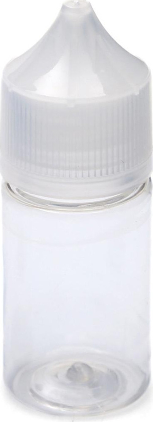 30 Ml Gorilla - Pet Damlalık Şişe - Likit - Şeffaf - Şeffaf Kilit Kapak - Boş Şişe - 5 Adet