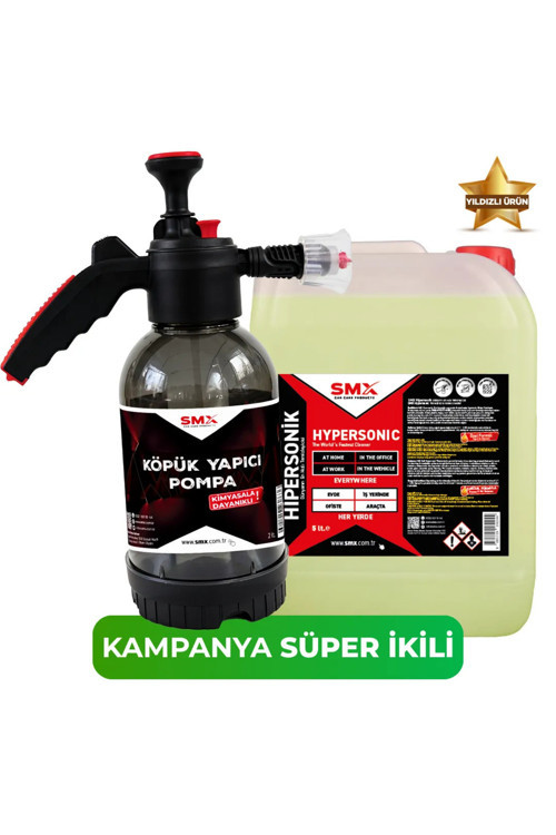 HİPERSONİK - Dünyanın En Hızlı Temizleyicisi 5 KG ve Manuel Basınçlı Kimyasal Likit Püskürtme Pompas