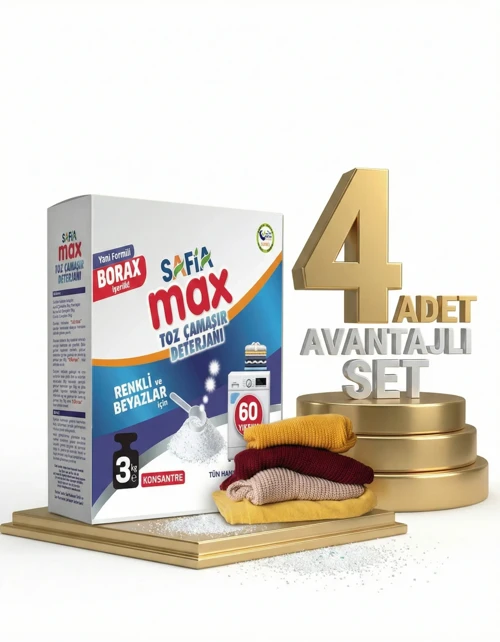 Çamaşır Makinesi Toz Deterjanı 4x3 Kg