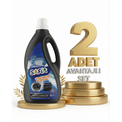 Bitkisel Sıvı Çamaşır Makine Deterjanı Siyahlar 2x3 Lt