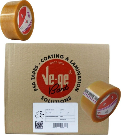 Vege Leopar 48X100 Şeffaf Koli Bandı Koli Bant 48'Adet 1 Koli