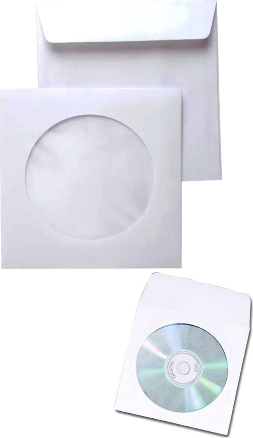 CD Zarfı Pencereli CD / DVD Zarf Beyaz Zarf - 50 Adet