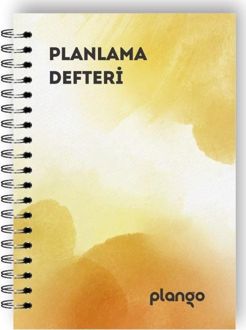Sarı Suluboya Günlük Planlayıcı Defter - Daily Planner - Ders Çalışma Planlayıcı Defteri - Planlama