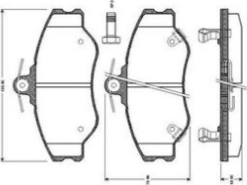 Hyundai H100 2.4 93 2000 Arası 0986Tb2266 Ön Fren Balatası