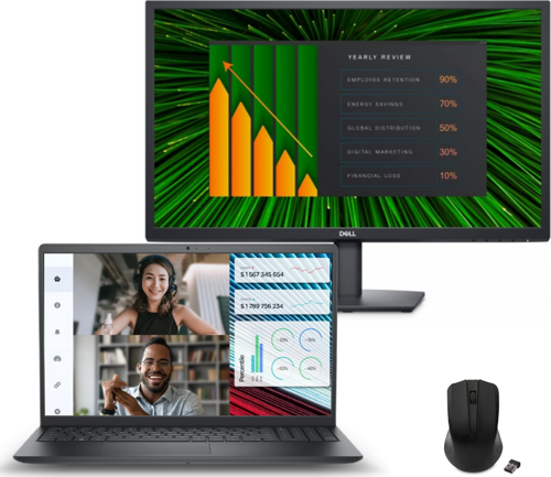 Vostro 3520 i5-1235U 16 GB 512 GB SSD 15.6" FHD Windows 11 Pro + MONİTÖR N1605PVNB3520U_MTR_E2423HN_BT47