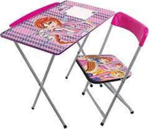 Pembe Lisanslı Winx Ders Çalışma Masası