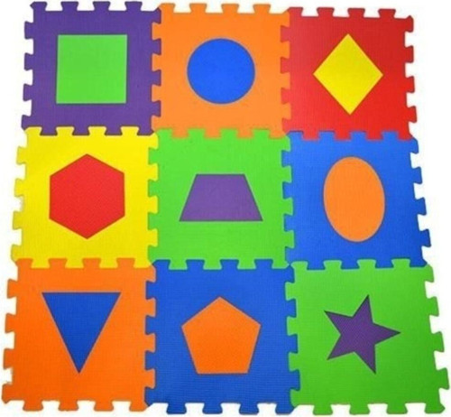 Diger Karakterler Çocuk Oyun Karosu - Eva Puzzle Yer Matı - Geometrik Şekiller