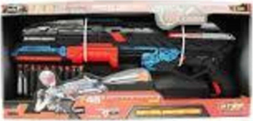Siyah Kırmızı Mega Boy Işıklı Nerf Pompalı 50 cm D:3