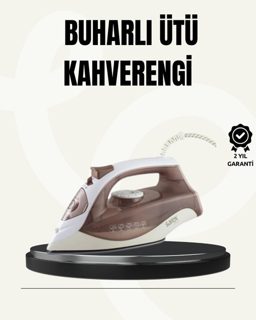 Buharlı Ütü 2200W Seramik Taban 300 ml Kahverengi Dikey Ütüleme - MZUIRG1086-5480