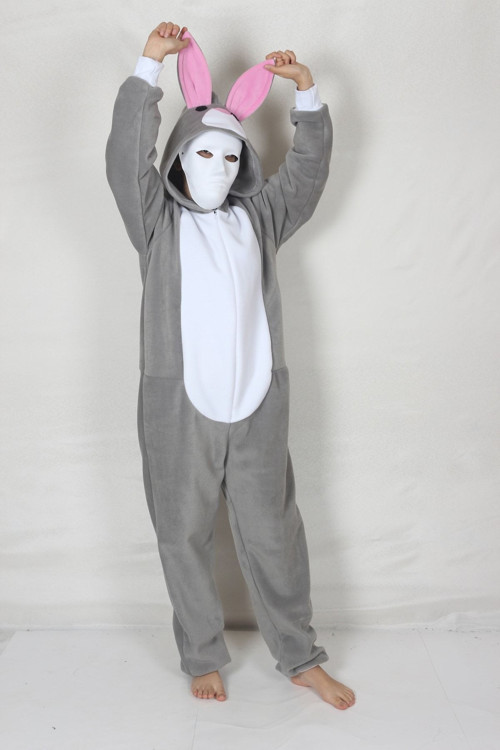 Yetişkin Tavşan Kostümü Hayvan Kostümü Rahat Pijama Kostümü
