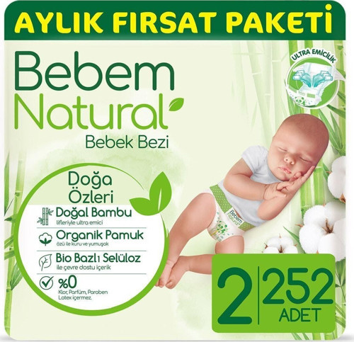 Bebek Bezi 2 Beden Mini Aylık Fırsat Paketi 252 Adet
