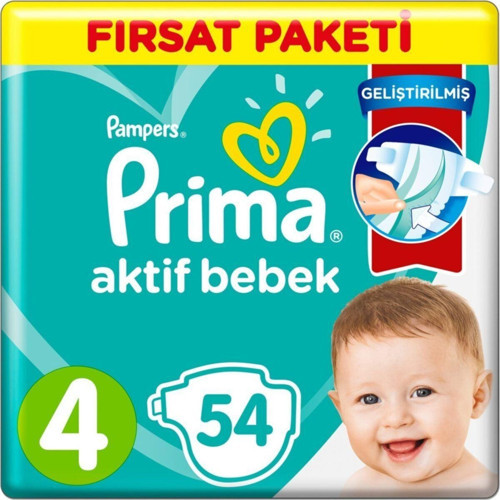 4 Beden Bebek Bezi Fırsat Paketi 7-14 Kg 54 Adet