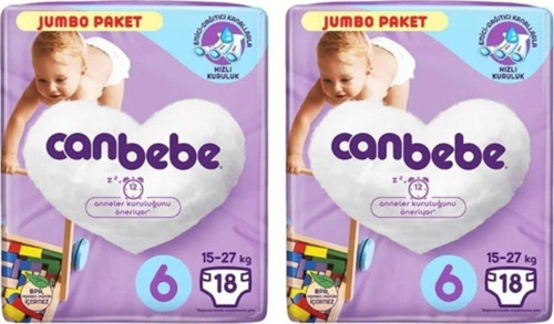 Bebek Bezi 15-27kg 6no 18 Adet Jumbo Paket 2 Adet