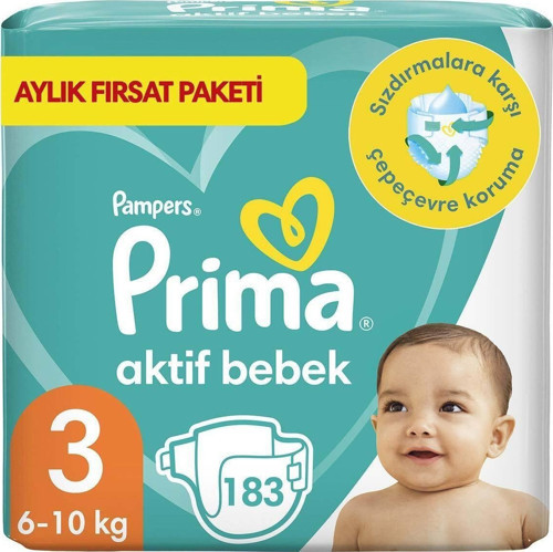 Aktif Bebek 3 Beden 183 Adet Aylık Ekstra Fırsat Paketi