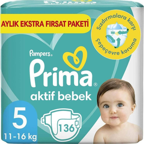 Aktif Bebek 5 Beden 136 Adet Aylık Ekstra Fırsat Paketi