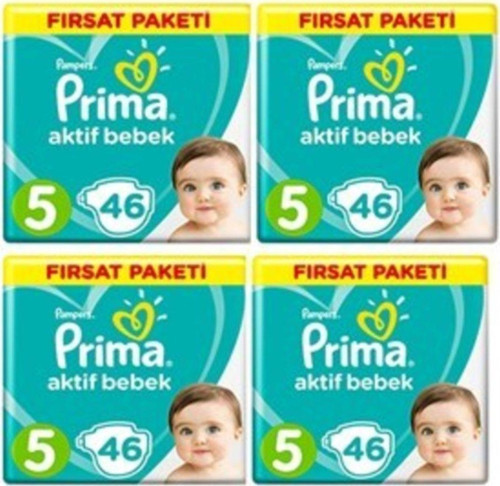 Aktif Bebek Junior 5 Beden 46x4 184'li Bebek Bezi