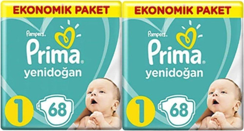 Aktif Bebek Yenidoğan 1 Beden Ekonomik 68x2 136'lı Bebek Bezi