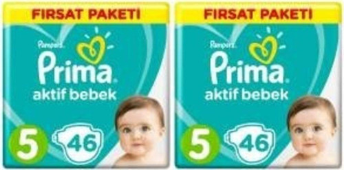 Bebek Bezi 5 Beden 11-16 Kg 46 Adet 2'li Paket 92 Adet