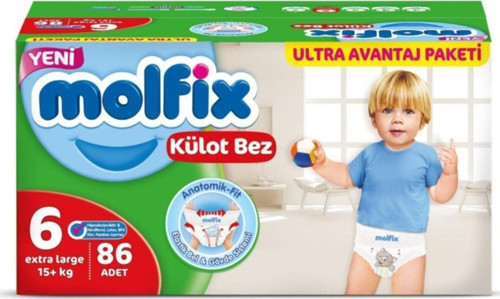 Külot Bebek Bezi 6 Beden Extra Large 15+ kg 86lı Ultra i
