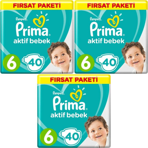 Bebek Bezi 6 Beden 13 18 kg 40lı 3 Paket