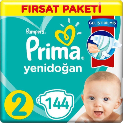 Bebek Bezi Aktif Bebek 2 Beden 4-8 kg 2×72=144 Adet