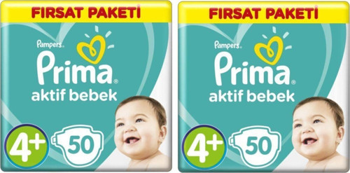 Bebek Bezi Aktif Bebek 4+ Beden 100 Adet Fırsat Paketi