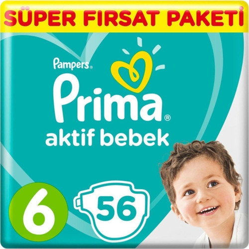 Boze Bebek Bezi Aktif Bebek Mega Fırsat Paketi 6 Beden 56 Adet