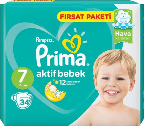 Bebek Bezi Aktif Bebek Aylık Paket Fırsat Paketi 7 Beden xxlarge 136 Adet