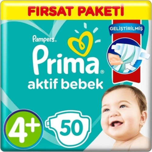 Hiper Aktif Bebek Bezi Fırsat Paketi Maxi Plus Beden: 4+ 50 Adet