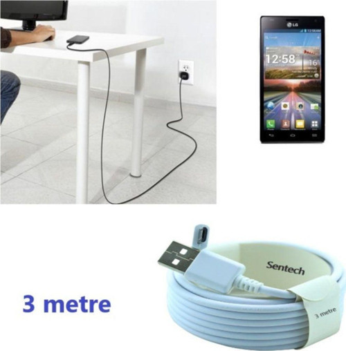 Samsung Galaxy On7 (2016) (sm-g6100) Uyumlu 3 Metre Micro Usb Şarj Ve Data Kablosu