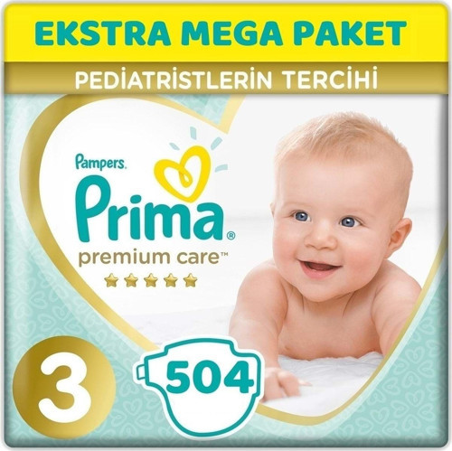 Premium Care Bebek Bezi Beden:3 (6-10kg) Midi 504 Adet Ekstra Mega Pk