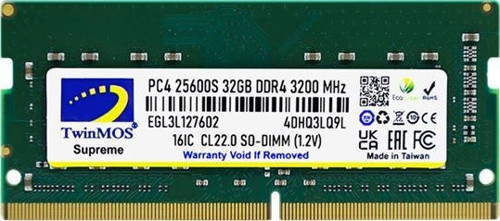 TWINMOS MDD432GB3200N 32 GB DDR4 3200MHZ CL19 Bellek