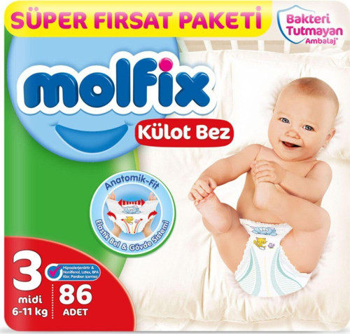 Külot Bez 3 Beden Midi Süper Fırsat Paketi 86 Adet
