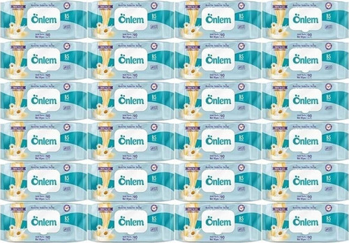 Islak Havlu Mendil 90 Yaprak Papatya Özü (24 Lü Set) Plastik Kapaklı 2160 Yaprak