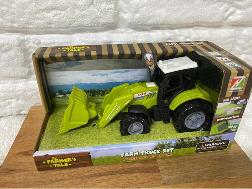 Eğlenceli Kepçeli Yeşil Minik Traktör Dozer Sesli ve Işıklı 15cm