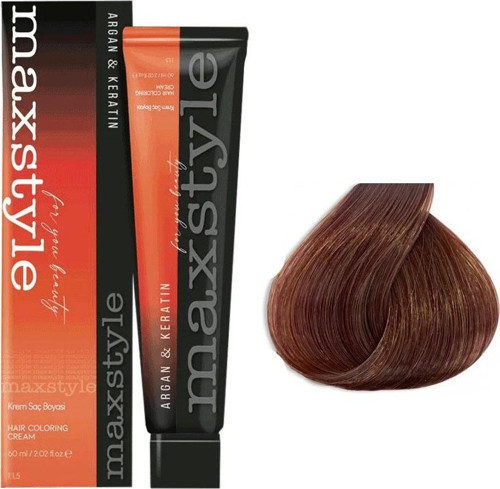 Argan Keratin Saç Boyası 6.43 Kahve Bakır + Sıvı oksidan